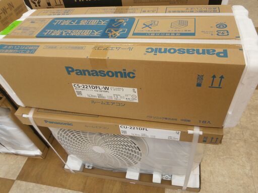 【引取限定】パナソニック ルームエアコン 2.2kw 100V CS-221DFL-W 未使用品 冷6～9畳/暖5～6畳 Eolia Panasonic【ハンズクラフト八幡西店】