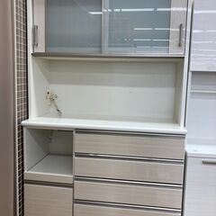 2枚扉レンジボード　ﾆﾄﾘ　ﾎﾜｲﾄ×ｼﾙﾊﾞｰ　ﾎﾟｽﾃｨｱ120