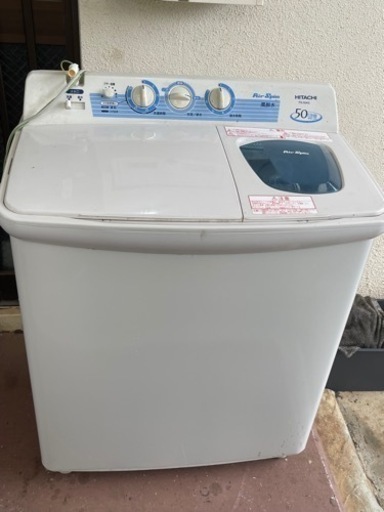 日立　二層洗濯機　青空50