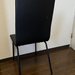 ダイニングチェア (Nクーボ PVC BK) ニトリ の画像