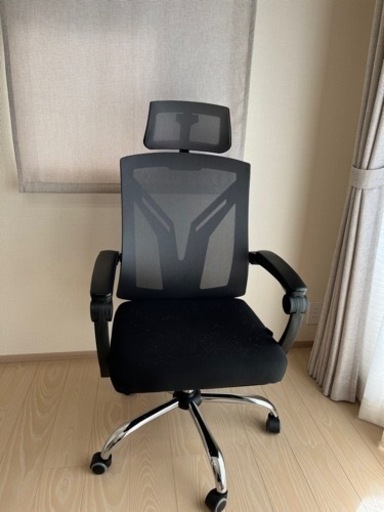 HBADA デスクチェア オフィスチェア ハイバック メッシュ ヘッドレスト付き