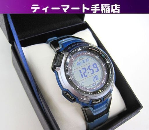 プロトレック PRG-110CJ-2JF 腕時計 トリプルセンサー タフソーラー ブルー 青 PROTREK CASIO 難あり 登山 トレッキング アウトドア 札幌 手稲