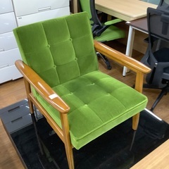 カリモク　Ｋチェア　1人掛けソファー　モケットグリーン　売場展開中！！！