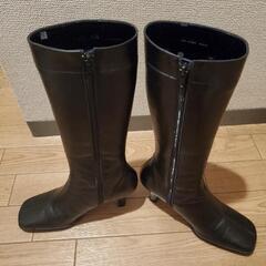 【美品】ロングブーツ　本革の画像