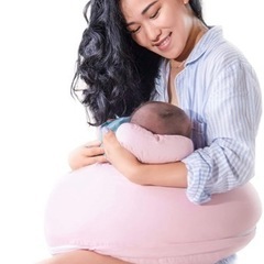 三用途の授乳クッション ヘッドレスト可動 抱き枕 (ピンク) オ...