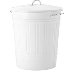 IKEA ゴミ箱　白　KNODD 部品付き ドラム　バケツ