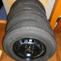 Nバン純正タイヤ＋ホイールキャップ４本セット