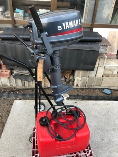 ヤマハ　5馬力　良品　2スト　S足　メンテ済み　タンク付　船外機◆アルミボートマーキュリーミンコタモーターガイドエンジン船ホンダトーハツスズキ