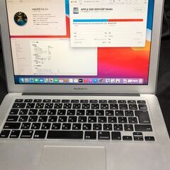「MacBook Air 13インチ Early 2014」 MacOS(Big Sur)とWin10 Pro(Office2010もインストール済)の選択起動可能　軽量薄型モバイルノートPC / Core i5(デュアルコア 1.4GHz(Turbo Boost時最大2.7GHz） / SSD128GB / メモリーは４GB / Webカメラ / Bluetooth / 無線LAN / バッテリー使用可能(充放電回数283回) 中古美品