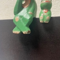 バリ風　カエルの置物3体セットの画像