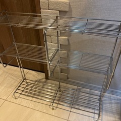 ステンレス キッチン横ラックの画像