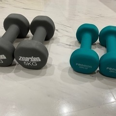 【決まりました】PROIRON ダンベル5kg×2、3kg×2 ...