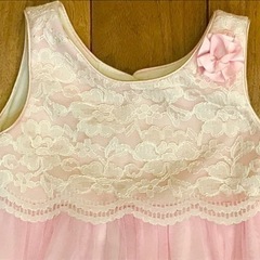 華やかふんわりピンクのドレス　110〜120cmの画像