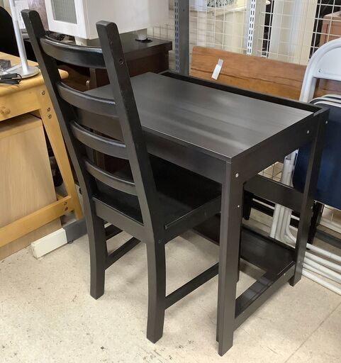 IKEA イケア デスク＆チェアセット ブラック LAIVA 21209【ユーズドユーズ名古屋天白店】 J1603