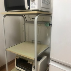 電子レンジ・炊飯器台キャスター付