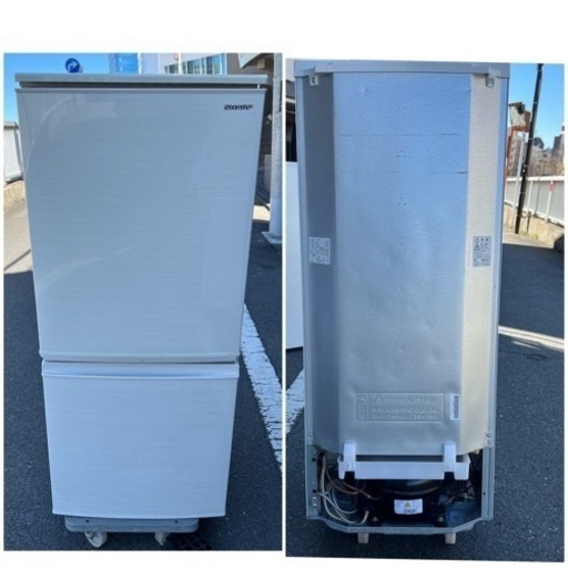 ￥13200(税込) SHARP シャープ　冷凍冷蔵庫　SJ−D14E−W 2019年製　(3ー07)