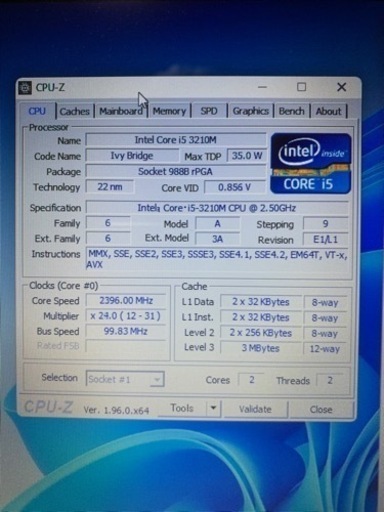 整備品 / Lenovo G580 / 最新OS Windows11 / Core i5-3210 / 8GB /SSD120
