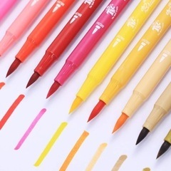 TBC The Best Crafts ダブルヘッド 48色 筆先 水彩 ペン ふる タイプ 水性 太細両用の画像