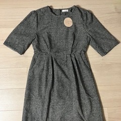 千鳥格子タイトワンピース