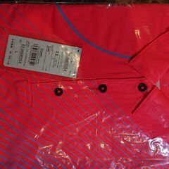 【未開封】MIZUNO　ラケットスポーツポロ（メンズ）　Ｌサイズ　（ファイアリーコーラル）の画像