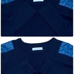 Stüssy ステューシー ショルダー/エルボーパッチ ウール ロング セーターの画像
