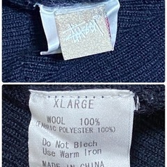 Stüssy ステューシー ショルダー/エルボーパッチ ウール ロング セーターの画像