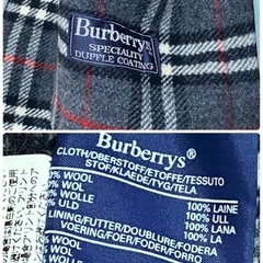 ウール100%英国製 バーバリーズ ノバチェック スペシャリティ ダッフルコートの画像