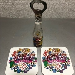 LAS VEGAS ラスベガス コースター 栓抜きセット