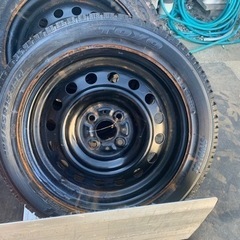 無料！185/55R15 4穴6J 100-4 鉄つき　腐食ありの画像