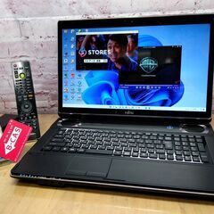 ★完売御礼★【大画面17.3型◆地デジ視聴OK】富士通 NH77/DD【Windows11, Microsoft Office認証済み】爆速Core i7, 新品SSD 512GB + HDD 750GB, 8GB