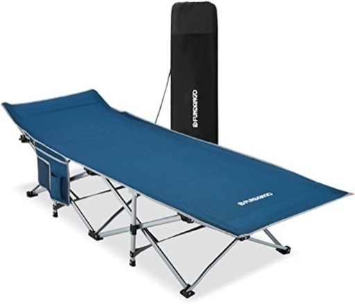 新品未使用⭐︎コット キャンプ ワイド 200x75cm  折りたたみベッド ワンタッチ 青