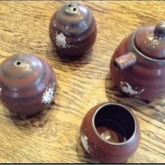 【値下げ不可！】和の趣！調味料入れ(醤油さし、塩コショウ入れ、つ...