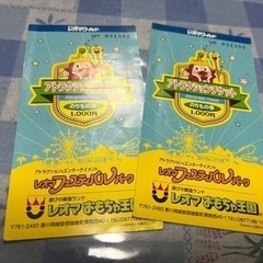 【お話中】NEWレオマワールド　アトラクション乗り物券　2000円分