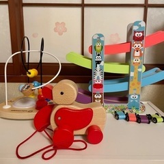 木のおもちゃ、知育玩具3点セット