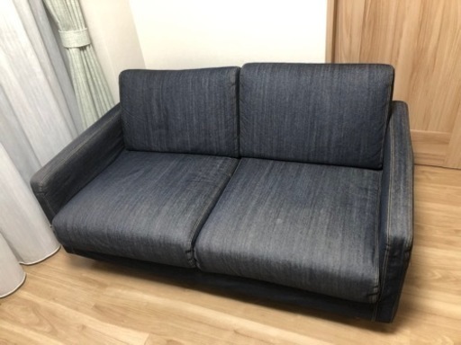 【早い者勝ち】無印良品　綿デニム　2シータースリムアームソファ