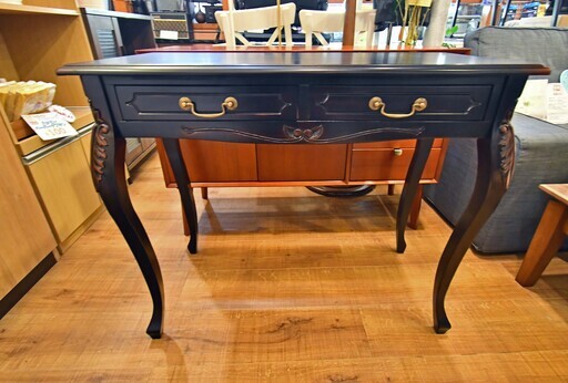 ★未使用アウトレット★マホガニー　コンソールテーブル★フレンチ風　ヴインテージ風　フレンチカントリー