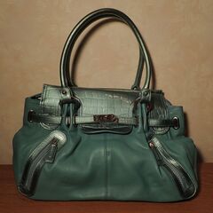中古　ブルー　レディースバッグ　