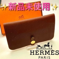 新品未使用✨幸運のHERMES✨ドゴン デュオ GM⭐️財布 保...