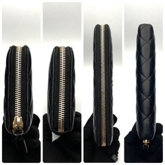 【ご購入者様確定】CHANELマトラッセ 財布 ラムスキン ラウンド 保証付456の画像