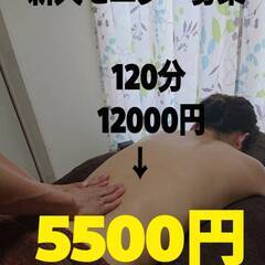 新人モニター募集　120分全身トリートメント12000円→5500円