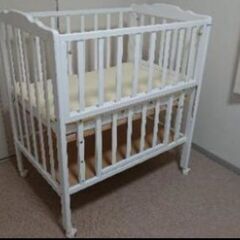 ベビーベッド 大和屋 Wオープン腰楽ハイミニベッド