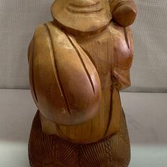 置物　木彫り 大黒様　約30cm　オブジェの画像