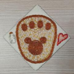ハンドメイド　ビーズコースター　ダッフィー　ディズニー