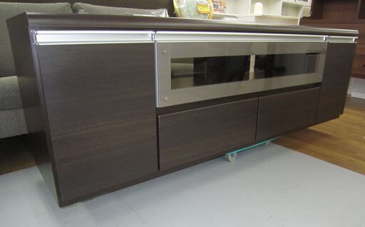 R074 高級 松田家具 ローボード、TVボード、幅117cm  アウトレット品・美品