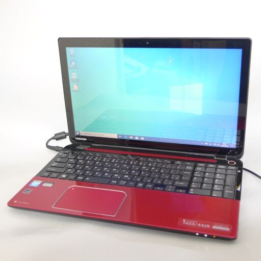 新品SSD タッチ可 レッド 赤 ノートパソコン 15.6型 東芝 T653/46JR 中古美品 Celeron 4GB BD-R 無線 Bluetooth カメラ Win10 Office