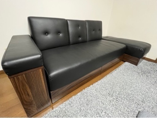 2wayソファー レザー ソファーベッド