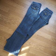 昔のユニクロ ジーンズ ２本 58.5cm & 61cm