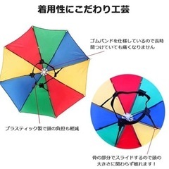 新品 かぶるカラフル傘の画像