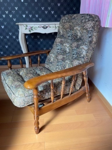 オールド　カリモク コロニアル リクライニングチェア　椅子 ヴィンテージ 家具