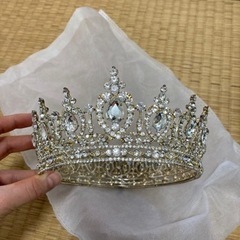 結婚式　ジルコニアストーン　クラウン　イヤリング　セット　